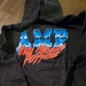 AMP-ANY MEANS POSSIBLE- LIGHTENING BLACK HOODIE